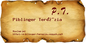 Piblinger Terézia névjegykártya